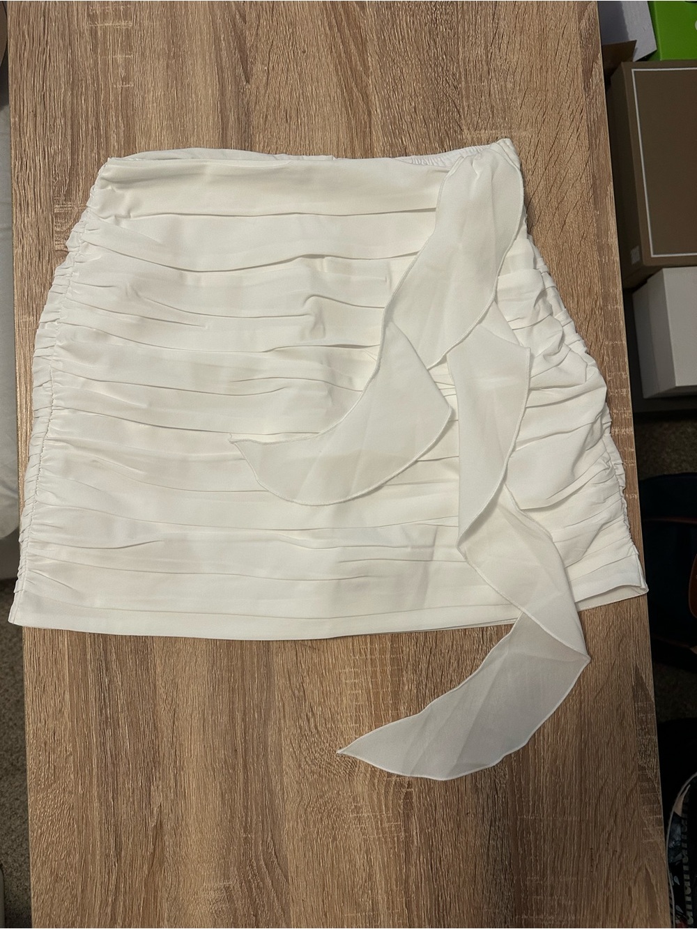 Abercrombie & Fitch Cream Ruffle Mini Skirt